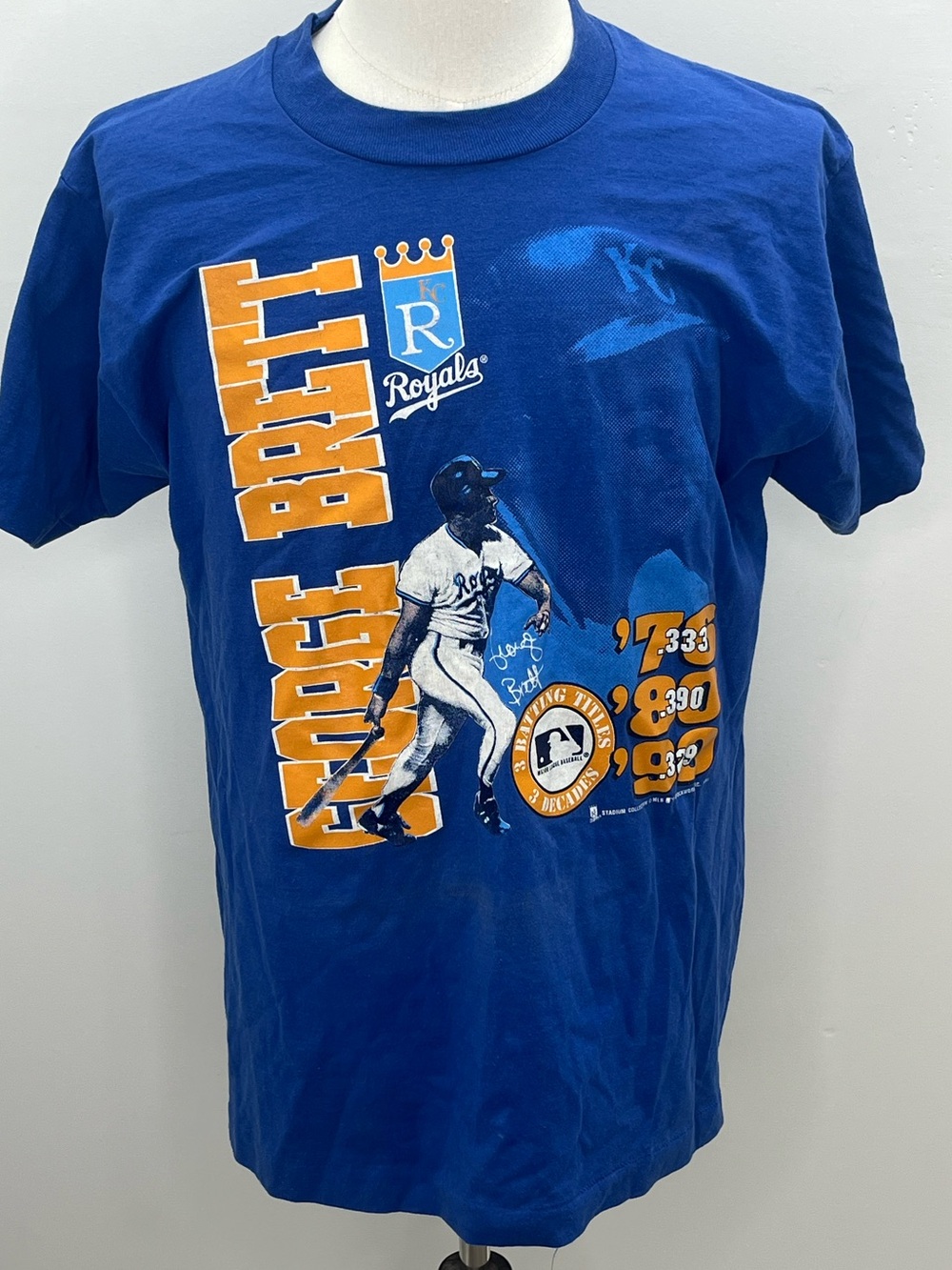 Swingster Vintage 1991 George Brett Kansas City Royals 3 Batting Titles Shirt XL